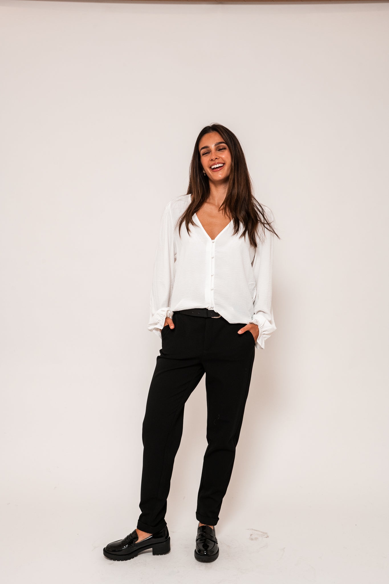 VMSOFIA Barrel Trousers - Black
